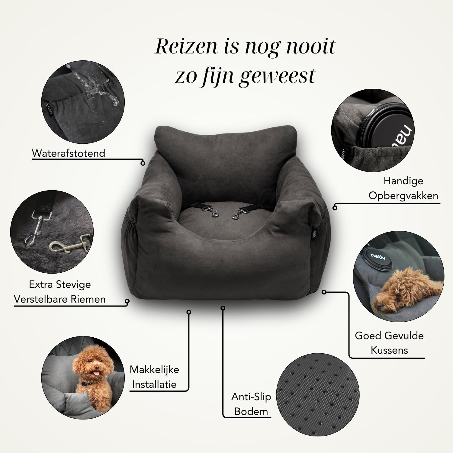Luxe Auto Hondenzitje - Nativ