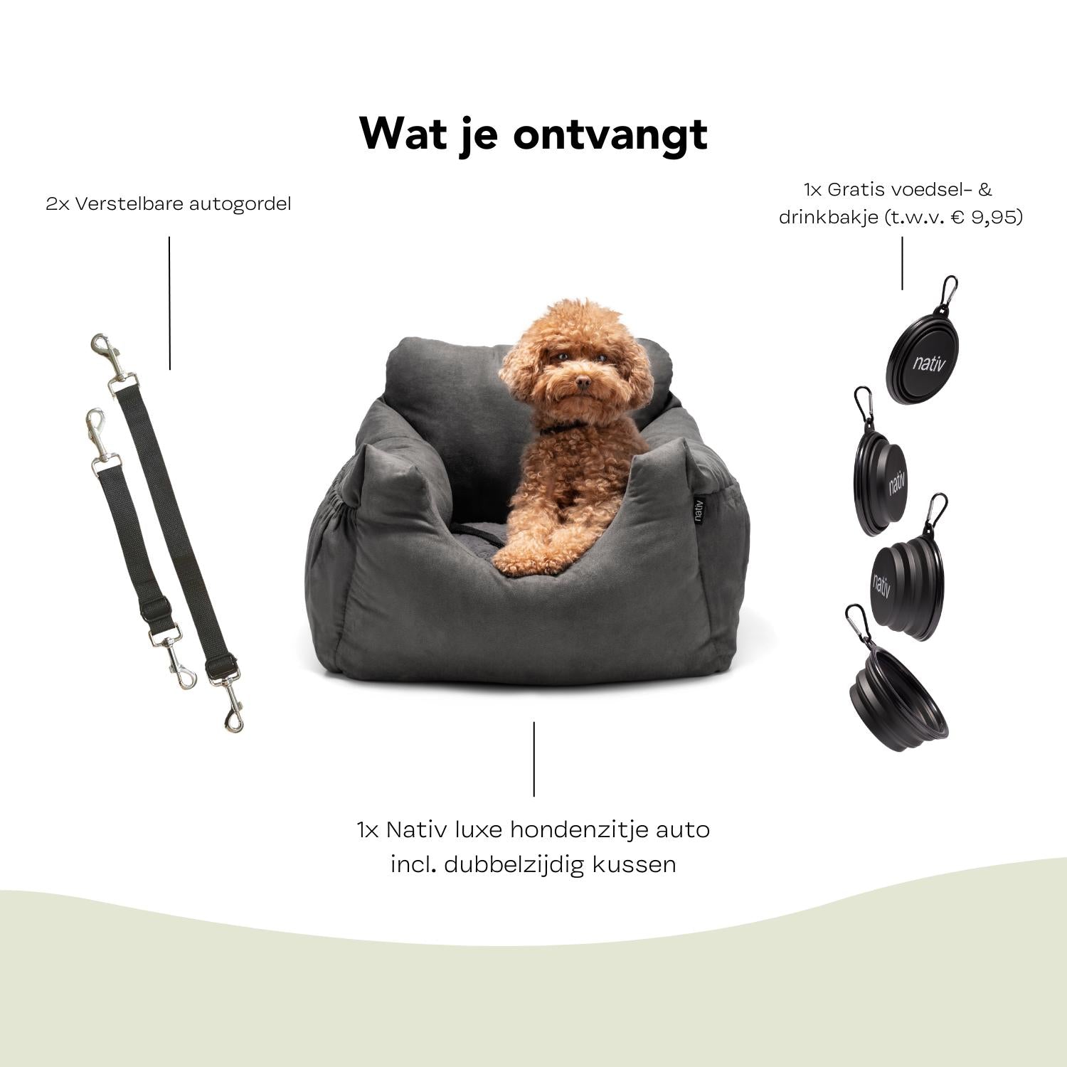 Luxe Auto Hondenzitje - Nativ